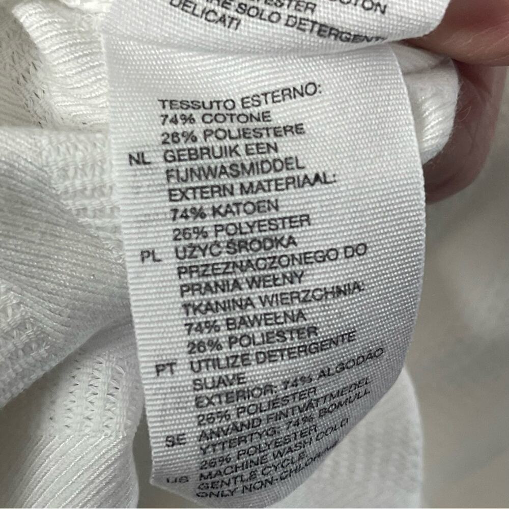 & Other Stories White Cotton Blend LS  Shirt Dress, Beach, Resort, Lounge, 10 - Picture 10 of 10